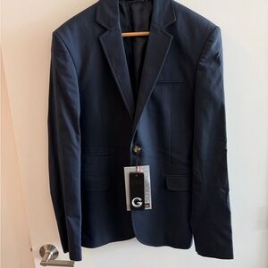 GritMoves Technical Men’s Blazer Navy - PFC Free, Water Repellent, 2xVent